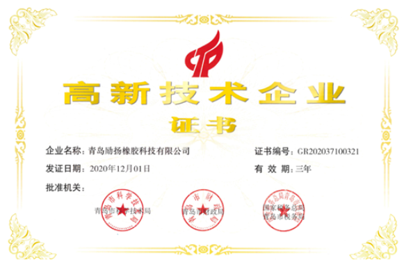 勵(lì)揚(yáng)橡膠已取得國(guó)家專利授權(quán)50余件，還有多項(xiàng)發(fā)明專利和實(shí)用新型專利在申報(bào)、審查中。