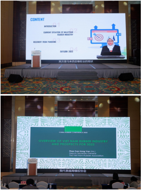 泰國橡膠協會 (TRA)副秘書長Supadetch Ongsakul,馬來西亞橡膠局(MRB)的Faridah Hanim Ab Hanan,越南橡膠協會(VRA)副秘書長Phan Tran Hong Van,分別發表視頻演講,介紹了這3個國家的天然橡膠工業現狀,并對市場前景進行展望。 泰國橡膠協會 (TRA)副秘書長Supadetch Ongsakul,馬來西亞橡膠局(MRB)的Faridah Hanim Ab Hanan,越南橡膠協會(VRA)副秘書長Phan Tran Hong Van,分別發表視頻演講,介紹了這3個國家的天然橡膠工業現狀,并對市場前景進行展望。