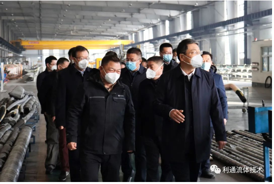 市委書記劉尚進、市長秦保強蒞臨利通科技參觀調研復工復產情況