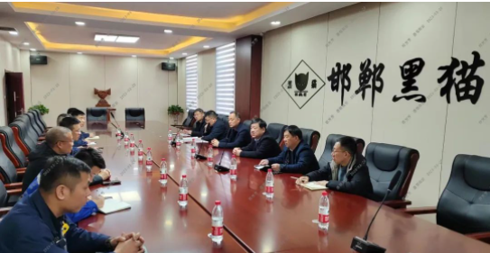磁縣漳河經濟開發區(磁縣煤化工經濟開發區)黨工委副書記、管委會常務副主任楊凱亞一行蒞臨邯鄲黑貓召開現場協調會，磁縣應急管理局黨組書記、局長徐振奇，邯鄲市裕泰化工集團有限公司黨委書記、總經理李懷平，邯鄲黑貓黨支部書記、總經理李俊及相關人員參加會議。