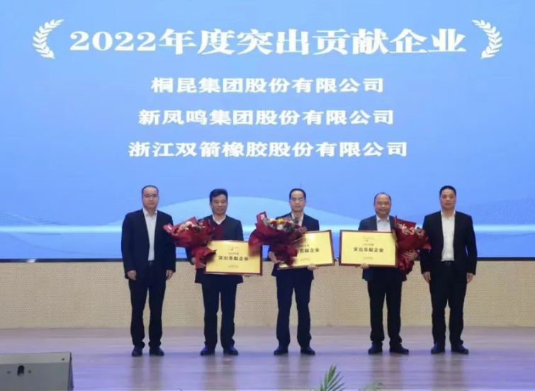 據悉，雙箭股份憑借在過去一年中的卓越表現，榮獲了“2022年度突出貢獻企業”和“2022年度科技人才先進企業”兩項殊榮，表彰了企業在技術創新和經濟發展方面的杰出貢獻。