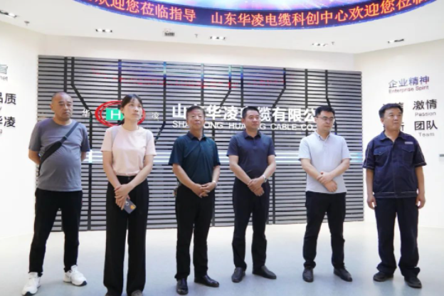 濟南市工商聯商協會黨委辦公室主任李少俊，荊州市沙市區崇文街道黨工委書記胡鵬，沙市區文旅局局長楊媛璋一行蒞臨山東華凌電纜有限公司進行參觀調研。在調研期間，他們首先聽取了有關中白新材料產業園建設情況的介紹。